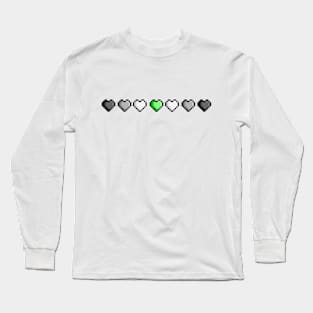 Agender Pixel Hearts Long Sleeve T-Shirt